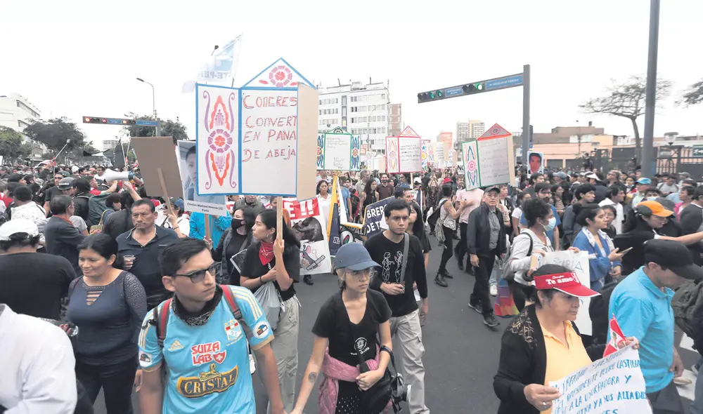 Contexto. No se puede analizar el contenido del mensaje de 28 de julio fuera de las protestas y la reciente marcha 19J. Foto: Antonio Melgarejo/La República