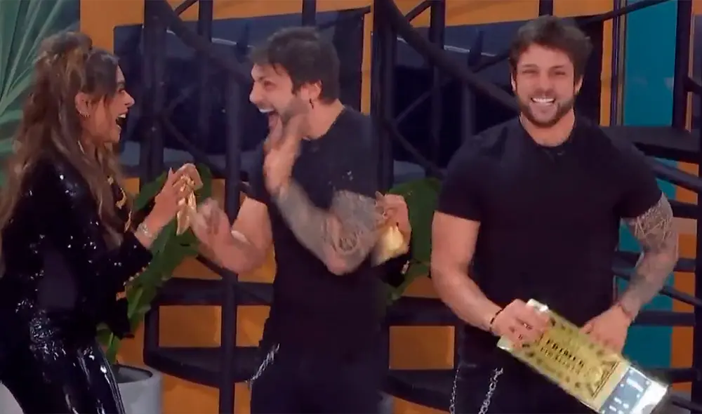 Nicola Porcella celebró su pase a la gran final junto con sus compañeros del reality. Foto: composiciónLR/captura/La Casa de los Famosos México Nicola Porcella celebró su pase a la gran final junto con sus compañeros del reality. Foto: composiciónLR/captura/La Casa de los Famosos México