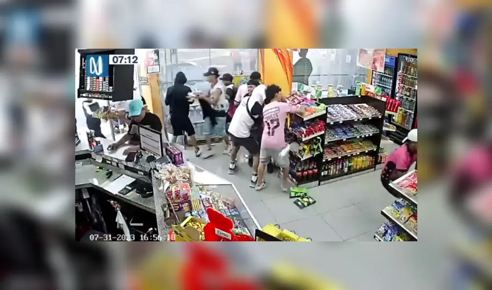 Fueron capturados 5 de los presuntos delincuentes que participaron en el robo. Foto: captura Canal N Fueron capturados 5 de los presuntos delincuentes que participaron en el robo. Foto: captura Canal N