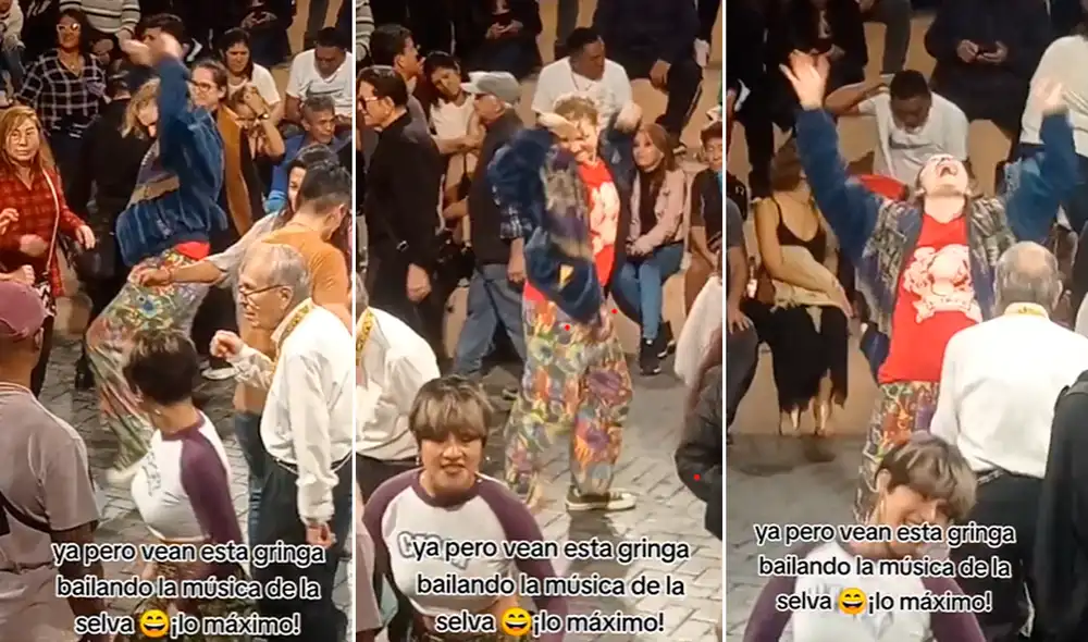 La extranjera sacó sus mejores pasos ante los ciudadanos peruanos. Foto: composición LR/TikTok/@vanessaromero551 La extranjera sacó sus mejores pasos ante los ciudadanos peruanos. Foto: composición LR/TikTok/@vanessaromero551