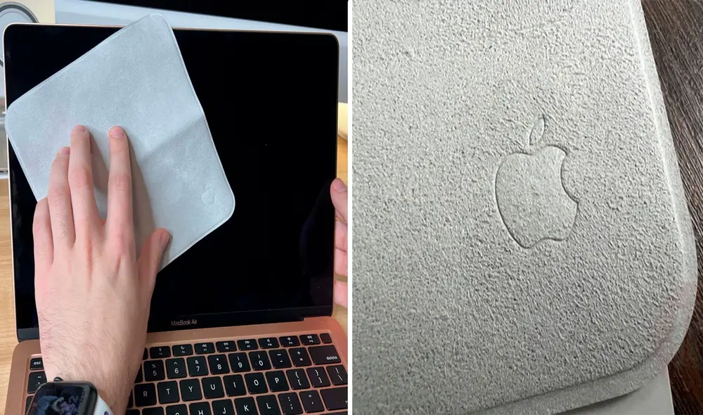 Así luce el paño de limpieza de Apple. Foto: CNN/iPhone en Canadá