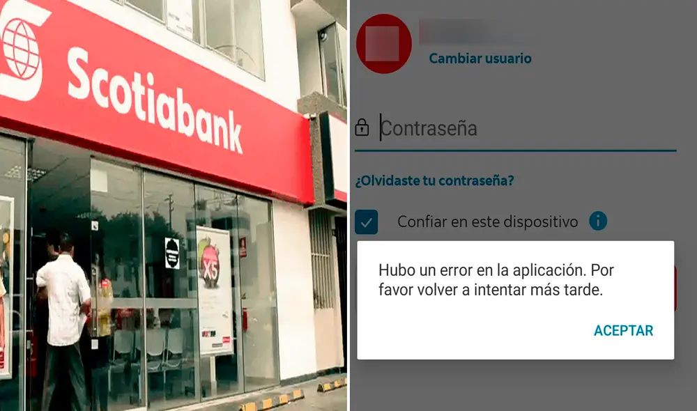Reportan fallas en Scotiabank. Foto: composición LR/La República/difusión