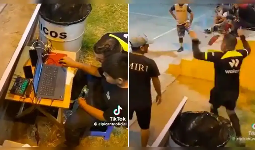 VAR fue utilizado en un partido relámpago de San Juan de Miraflores y causó reacciones en redes. Foto: captura TikTok/ElPicante
