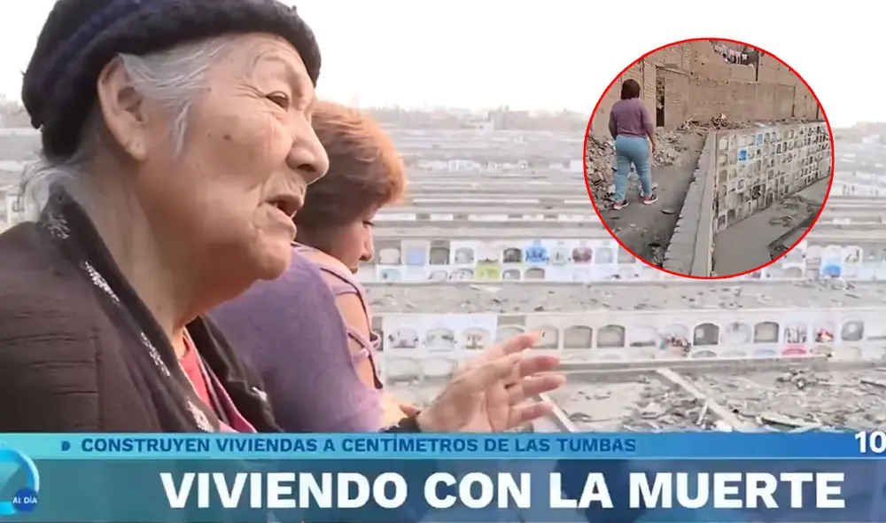 Madre e hija cuentan sus anécdotas paranormales por vivir al costado del cementerio El Ángel. Foto: composición LR/captura de América TV