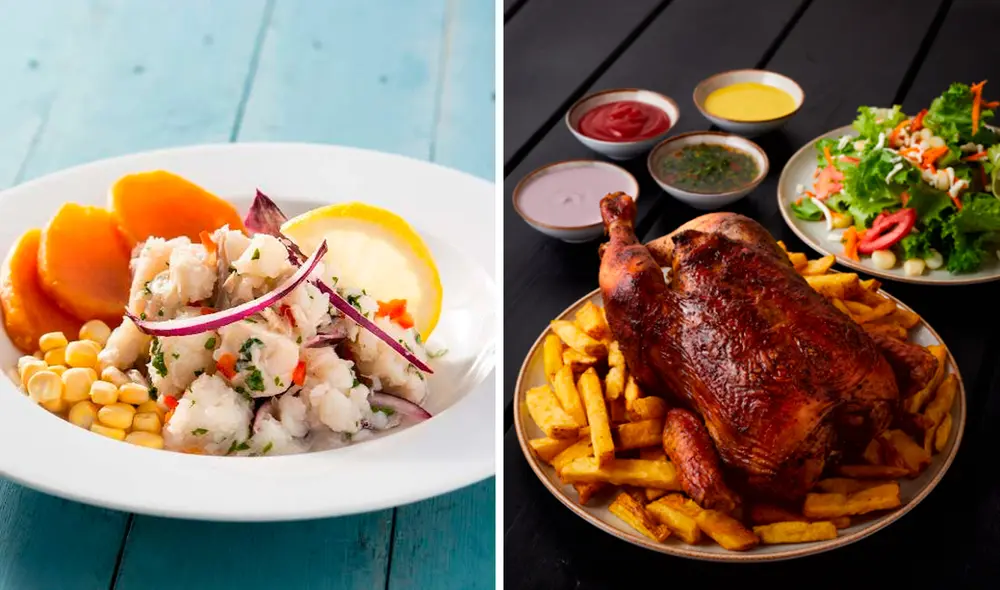 El ceviche y el pollo a la brasa son dos de los platillos preferidos por los peruanos. Foto: composición LR/Recetas de cocina casera/Business empresarial El ceviche y el pollo a la brasa son dos de los platillos preferidos por los peruanos. Foto: composición LR/Recetas de cocina casera/Business empresarial