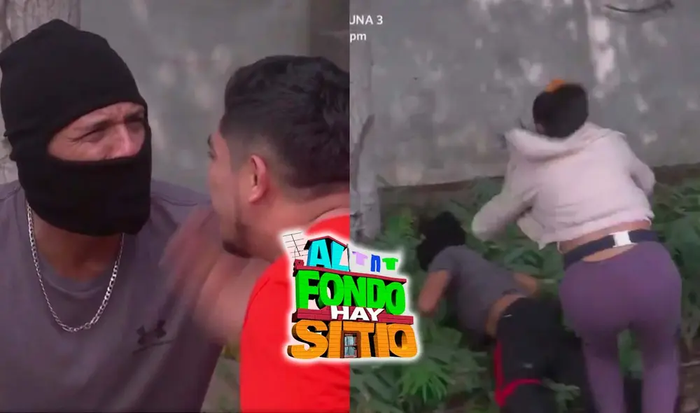 Joel pensó en un plan para conquistar a 'Patty', pero no contó con que Gaspar terminaría sometido en el suelo. Foto: composición/América TV