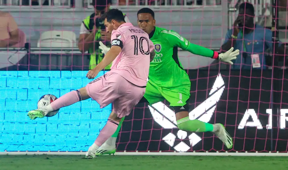 Con doblte de Lionel Messi, Inter Miami eliminó a Orlando City de los peruanos Pedro Gallese y Wilder Cartagena. Foto: MLS