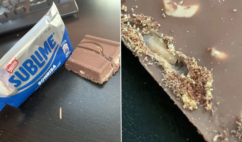 Encuentran Sublime con larvas. Foto: composición LR/@ClaudioVargasTV/Twitter Encuentran Sublime con larvas. Foto: composición LR/@ClaudioVargasTV/Twitter