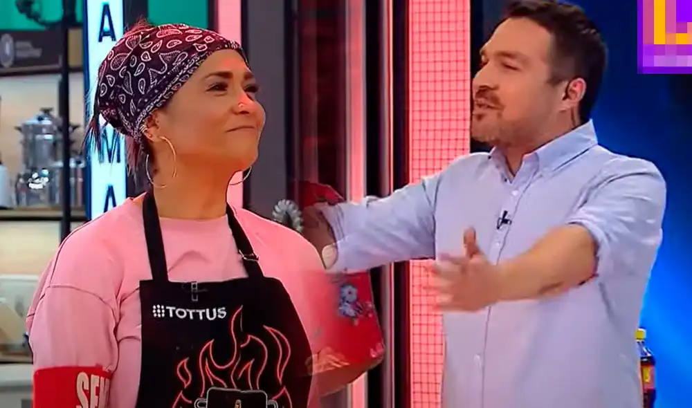 Giacomo Bocchio no quiso despedirse de Katia Palma sin antes decirle que la estima como amiga. Foto: captura/Latina