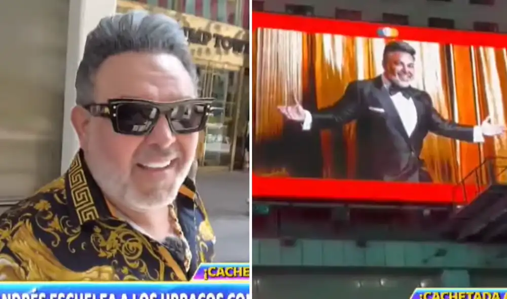 Andrés Hurtado se va de shopping a Nueva York y se emociona al ver su foto en el Times Square. Foto: composición LR/ATV - Video: ATV