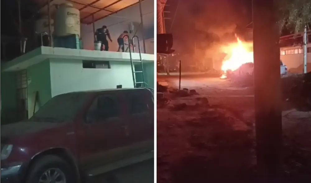 Vecinos incendiaron la camioneta que ocasionó el accidente. Foto y video: difusión Vecinos incendiaron la camioneta que ocasionó el accidente. Foto y video: difusión