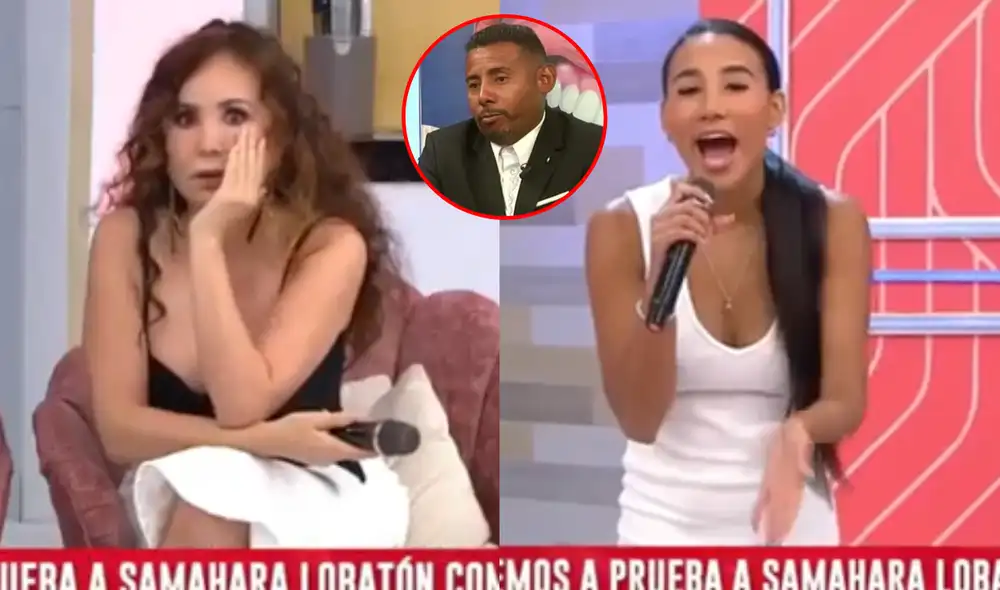 Samahara asegura que su padre es un 'picaflor' y pide a Janet Barboza que no crea en los coqueteos del exfutbolista. Foto: composición LR/América TV - Video: América TV