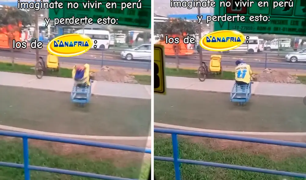 El heladero quiso hacer ejercicios para el próximo verano. Foto: composición LR/@Park_ivonne1/TikTok El heladero quiso hacer ejercicios para el próximo verano. Foto: composición LR/@Park_ivonne1/TikTok