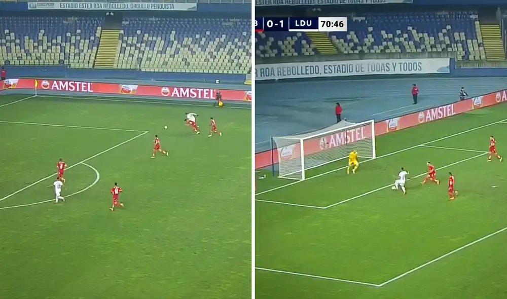 Mira la gran jugada de Paolo Guerrero en su debut con LDU de Quito ante Ñublense en la Copa Sudamericana. Foto: captura de DirecTV Mira la gran jugada de Paolo Guerrero en su debut con LDU de Quito ante Ñublense en la Copa Sudamericana. Foto: captura de DirecTV