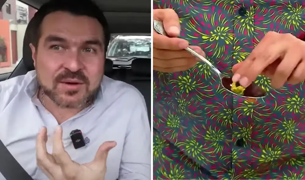 Giacomo Bocchio calificó de asqueroso el platillo que le tocó comer en 'El gran chef famosos'. Foto: composición LR/captura Te Jalo YouTube/captura Latina