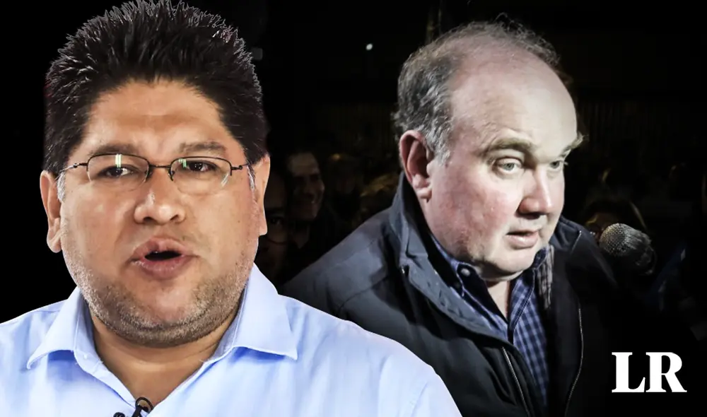 Rennán Espinoza cuestiona a Rafael López Aliaga. Foto: composición Fabrizio Oviedo/ La República