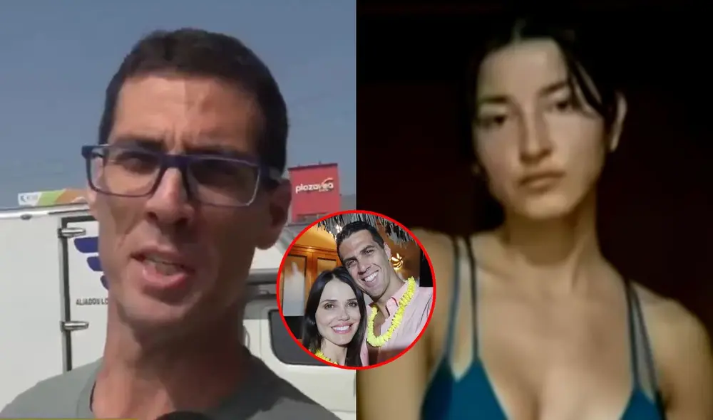 Esposo de Maju Mantilla se pronuncia sobre ampay ante las cámaras de 'Amor y fuego'. Foto: composición LR/ Captura de Willax/ ATV/ Instagram/ Maju Mantilla