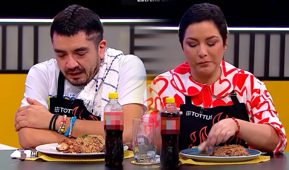 Natalia y Mauricio a sentencia en 'El gran chef: famosos'. Foto: captura/Latina Natalia y Mauricio a sentencia en 'El gran chef: famosos'. Foto: captura/Latina