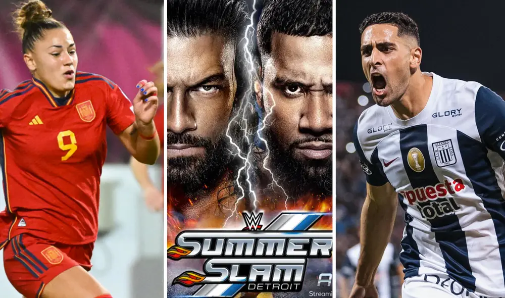 Revisa la programación de los partidos de hoy, 5 de agosto del 2023. Foto: composición LR/FIFA/WWE/Alianza Lima Revisa la programación de los partidos de hoy, 5 de agosto del 2023. Foto: composición LR/FIFA/WWE/Alianza Lima