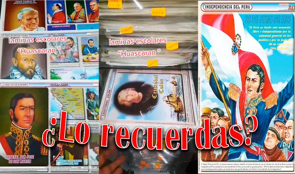 Las láminas que facilitaron las tareas de los escolares. Foto: captura de LR/@NoelHuamani/TikTok