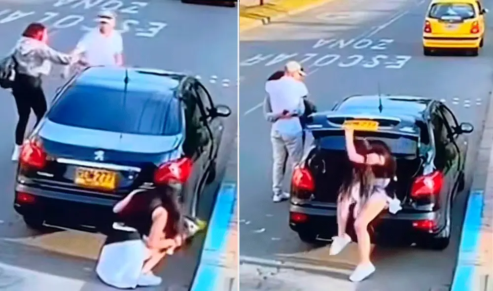 La escena fue captada por las cámaras de seguridad de las calles de Bogotá, Colombia. Foto: Semana - Video: @Atreel1804/TikTok La escena fue captada por las cámaras de seguridad de las calles de Bogotá, Colombia. Foto: Semana - Video: @Atreel1804/TikTok