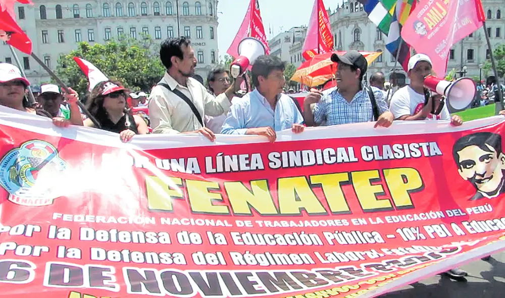 Maestros. Facción de docentes ligados a Pedro Castillo se encuentran alarmados por la nulidad de su inscripción y anuncian medidas de fuerza. Foto: difusión