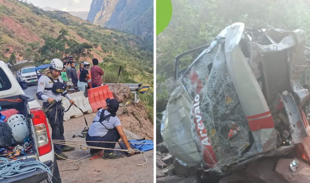 Policía de Carreteras se encuentra realizando las labores de rescate. Foto: cortesía para LR/Richard Ramos/Oceanica Bagua Grande/Facebook Policía de Carreteras se encuentra realizando las labores de rescate. Foto: cortesía para LR/Richard Ramos/Oceanica Bagua Grande/Facebook