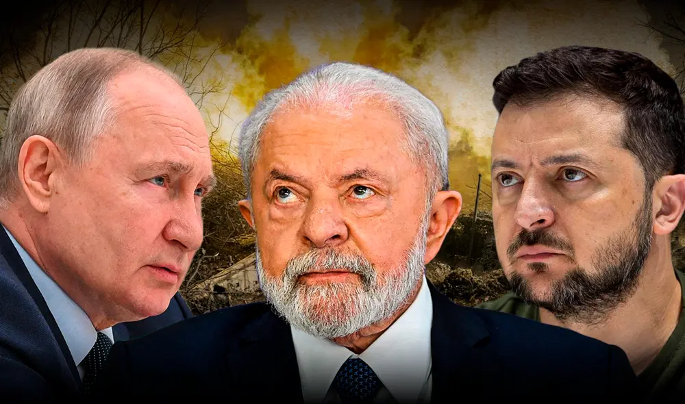 Zelesky dijo que no es necesario coincidir con Putin y que espera que Lula “tenga una opinión propia”. Foto: composición LR/AFP/EFE
