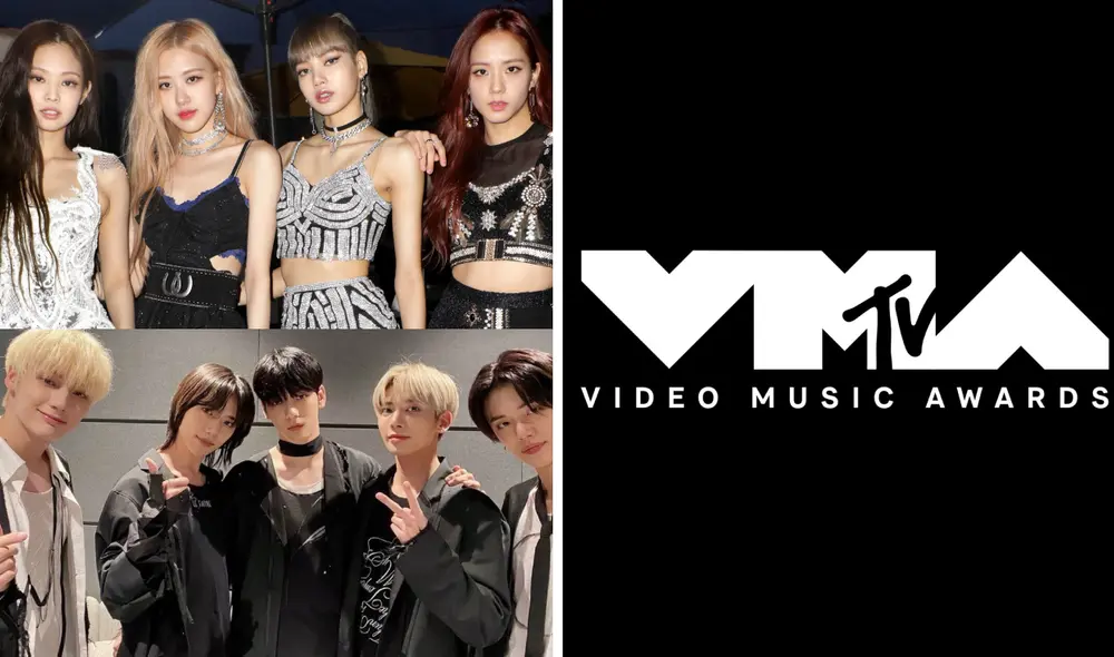 BLACKPINK y TXT como principales nominados en la categoría mejor k-pop de los 'MTV Video Music Awards 2023'. Foto: composición LR/YG/HYBE/MTV