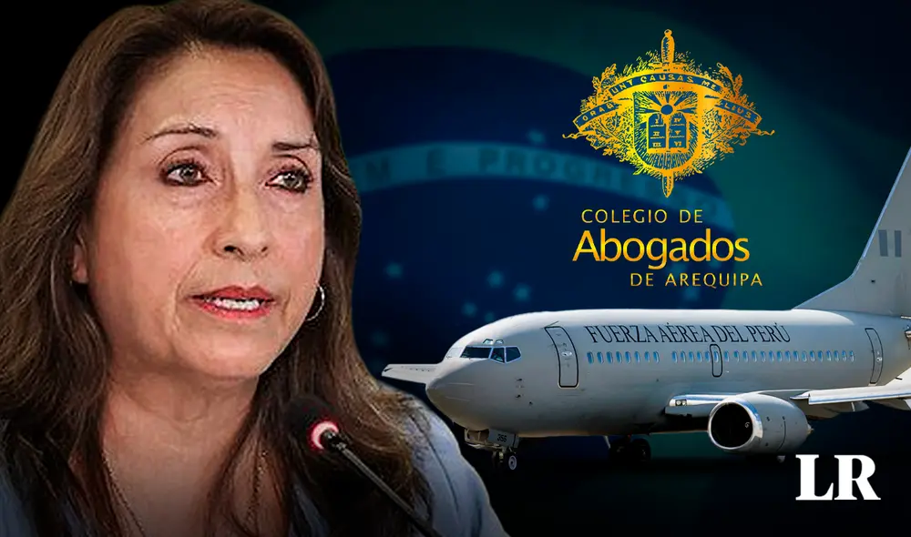 Colegio de Abogados de Arequipa se pronunció sobre viaje de Boluarte. Foto: composición Jazmín Ceras-LR