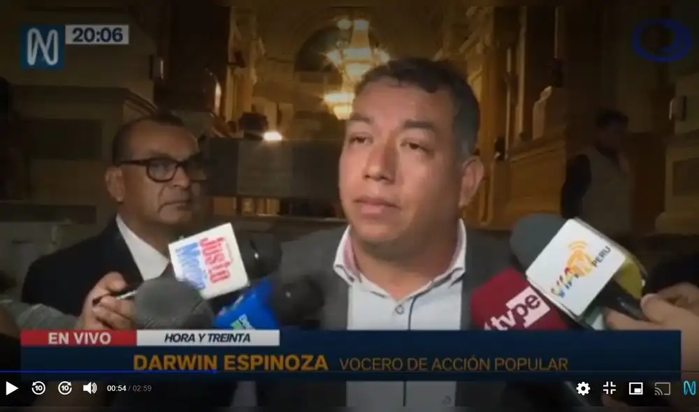 El parlamentario de Acción Popular ha sido muy cuestionado tras su designación. Foto y video: Canal N El parlamentario de Acción Popular ha sido muy cuestionado tras su designación. Foto y video: Canal N