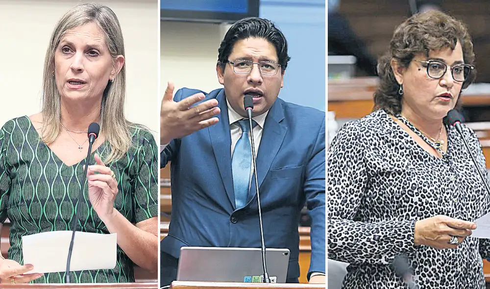 Maricarmen Alva, Ilich López y Silvia Monteza, renunciaron a la bancada de Acción Popular. Foto: composición LR Maricarmen Alva, Ilich López y Silvia Monteza, renunciaron a la bancada de Acción Popular. Foto: composición LR