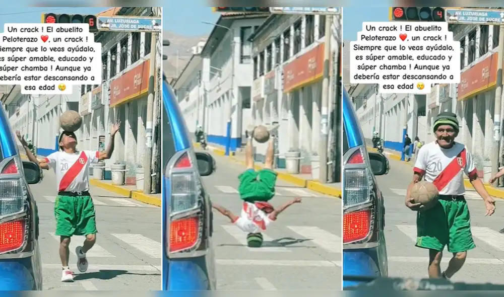 Hombre de avanzada edad se gana la vida en las calles. Foto: composición LR/@omar.cabello333 - Video: @omar.cabello333