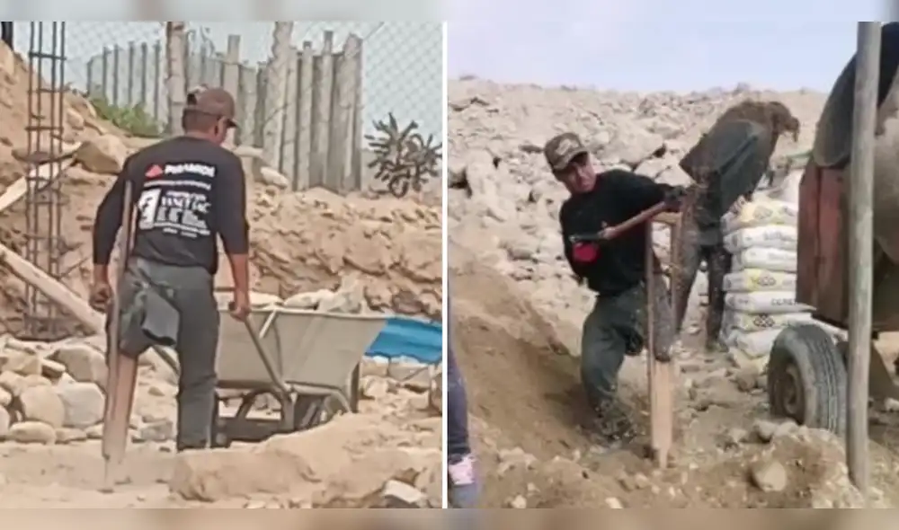 El joven se esfuerza por trabajar día a día. Foto: composición LR/TikTok/@WaringaConstrucciones El joven se esfuerza por trabajar día a día. Foto: composición LR/TikTok/@WaringaConstrucciones