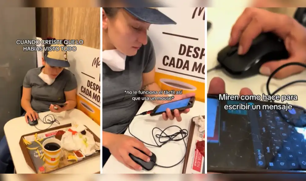 La muchacha asombró a miles de usuarios por la manera en que escribía los mensajes desde su celular. Foto: composición LR/Instagram/@lagilada.ok