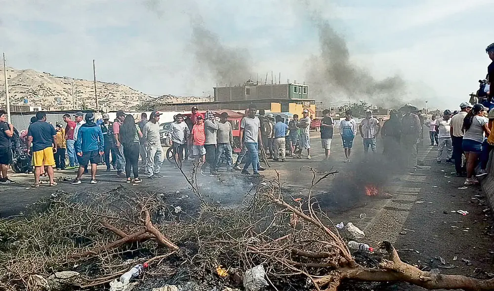 Enfrentamiento. Manifestaciones contra Boluarte fueron violentas en la provincia de Virú. Foto: difusión