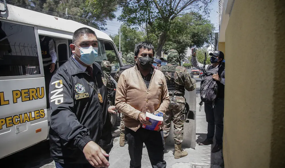 Elmer Cáceres Llica participó en audiencia desde penal de Socabaya, donde cumple prisión preventiva. Foto: Rodrigo Talavera / La República