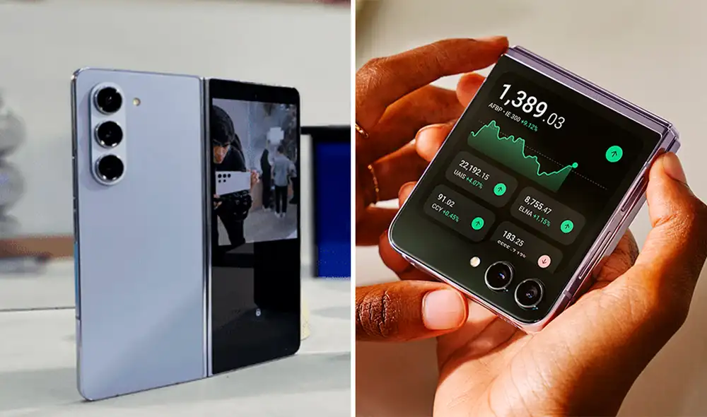 Los nuevos dispositivos lideran el rubro de los smartphones plegables. Foto: composición LR / Martin Reyes / Samsung