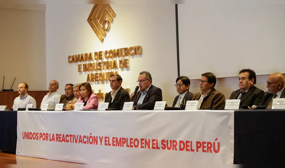 Reunión. El encuentro de líderes empresariales se realizó en la Cámara de Comercio e Industria de Arequipa. Foto: Rodrigo Talavera/La República