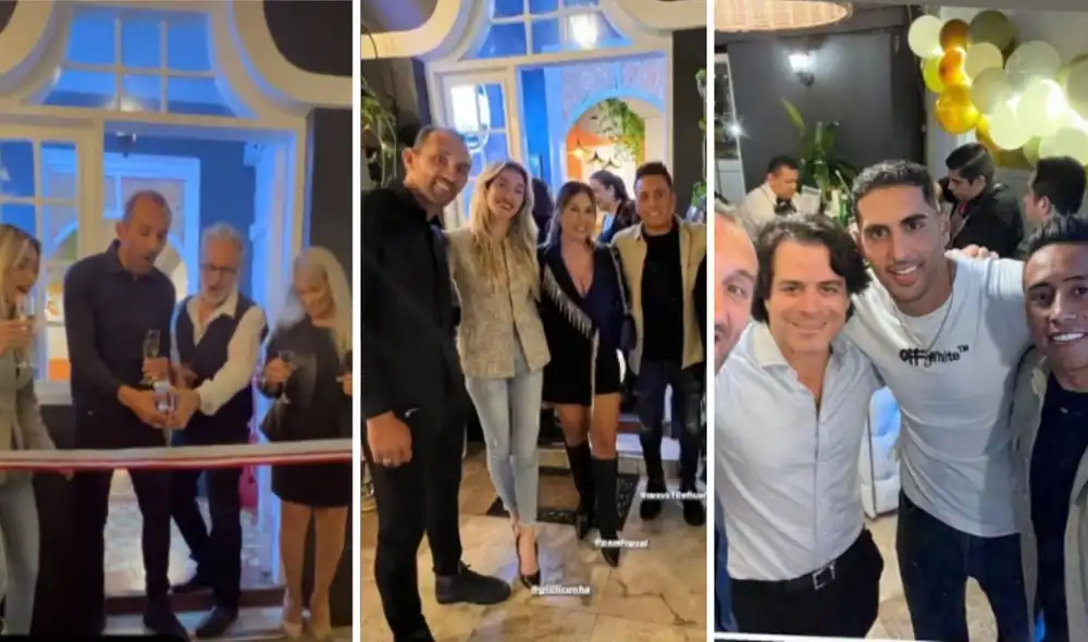 Hernán Barcos inauguró emprendimiento en Lima. Estuvo acompañado por la gente de Alianza Lima. Foto: composición/captura Instagram.