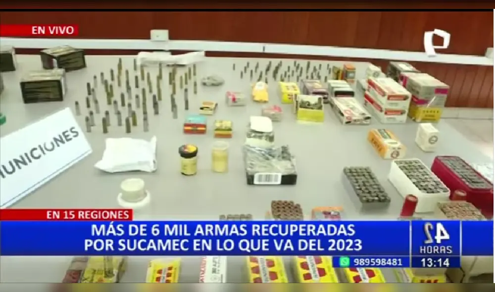 Sucamec permite la utilización de 600 municiones al mes por cada ciudadano registrado. Foto: Captura de Panamericana / Video: Panamericana