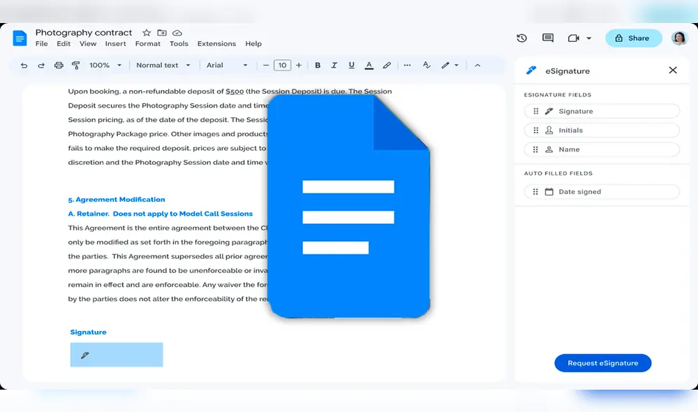 Google Docs incorpora la función más esperada por los usuarios: las firmas electrónicas