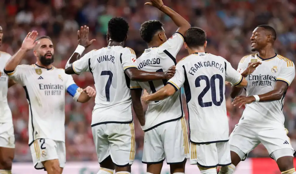 Real Madrid y Athletic Club juegan en San Mamés por la fecha 1 de LaLiga EA Sports. Foto: EFE. Real Madrid y Athletic Club juegan en San Mamés por la fecha 1 de LaLiga EA Sports. Foto: EFE.