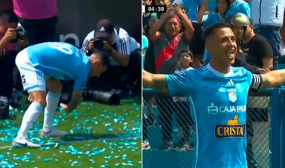 El capitán de Sporting Cristal se lució con un espectacular golazo. Foto: captura/Liga 1 Max | Video: Liga 1 Max El capitán de Sporting Cristal se lució con un espectacular golazo. Foto: captura/Liga 1 Max | Video: Liga 1 Max