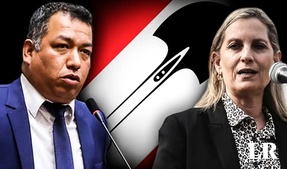 María del Carmen Alva respondió a acusaciones de Darwin Espinoza luego de que la acusara de tráfico de influencias. Foto: composición de Fabrizio Oviedo/La República