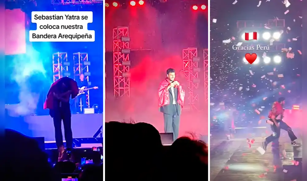 Sebastián Yatra se puso la bandera de Arequipa y conquistó a fans | Foto: Captura de TikTok