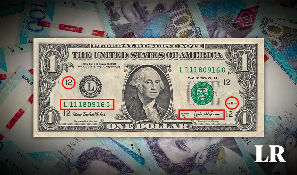 Este billete de 1 dólar es uno de los más conocidos y buscados en todo Estados Unidos. Foto: composición LR