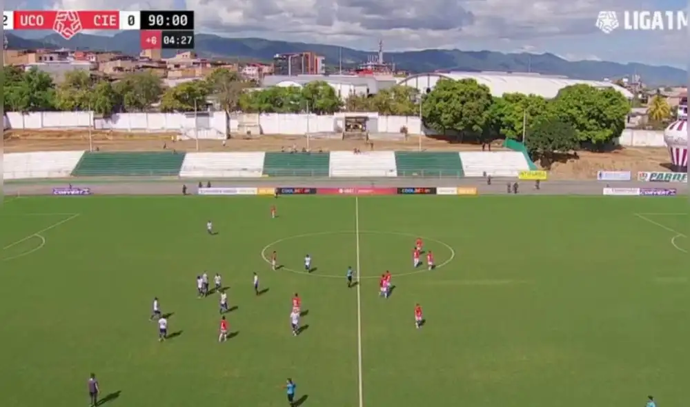 Las acicones fueron paralizadas a pocos minutos de que culmine el encuentro. Foto: captura/Liga 1 Max Las acicones fueron paralizadas a pocos minutos de que culmine el encuentro. Foto: captura/Liga 1 Max