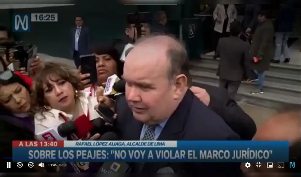 Rafael López Aliaga comentó que el tema de pajes de Lima es un "problema heredado". Foto y video: Canal N