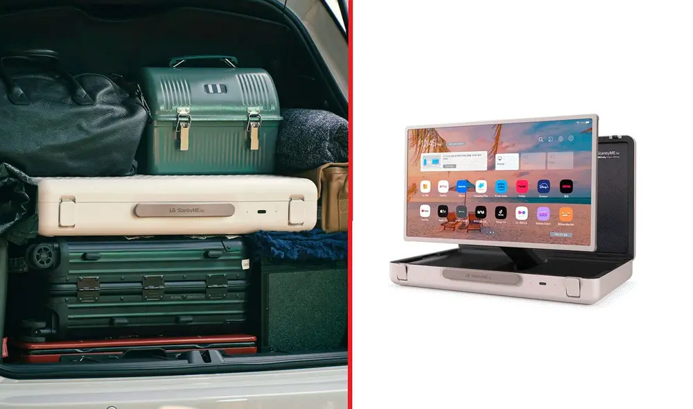 La pantalla del StanbyME Go puede ponerse en horizontal o vertical. Foto: LG